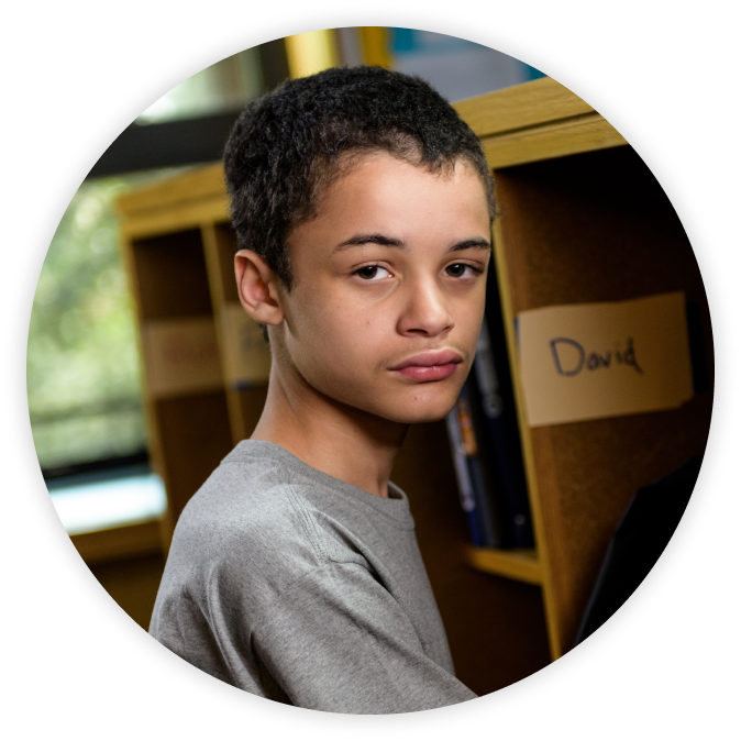 Child supported by CASA volunteers